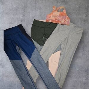 NWOT Outdoor Voices 3 Jogger Leggings and 1 Sports Bra Bundle XS